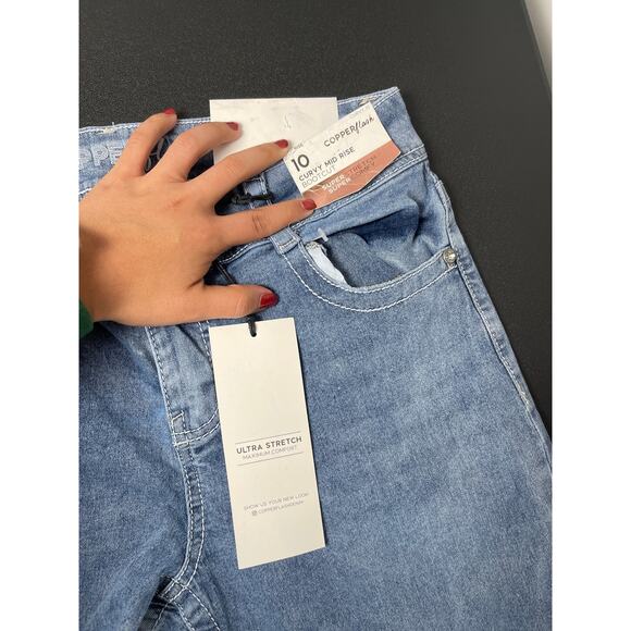 NWT Copper Flash Women's Cowgirl Boho Western Curvy Bootcut Beaded Jeans 10 - Picture 3 of 11